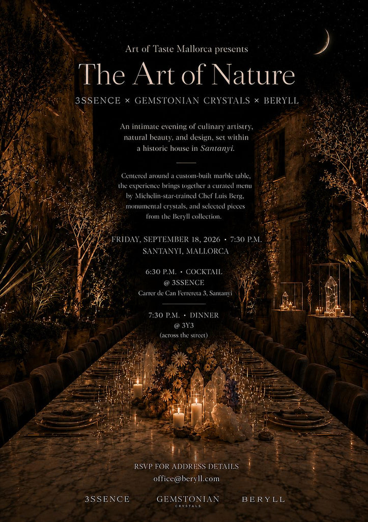 Art of Taste Mallorca x 3SSENCE x Gemstonian Crystals